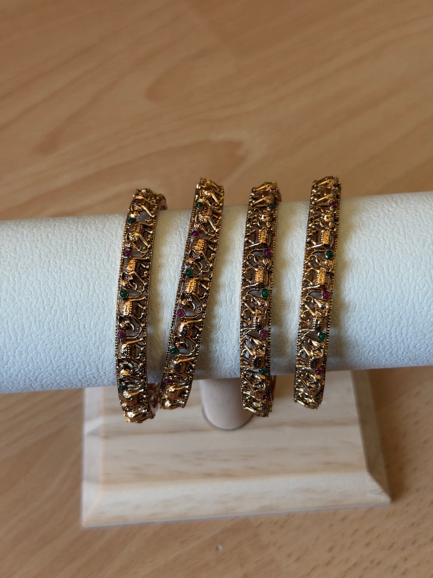 Thin Elephant Design Bangles
