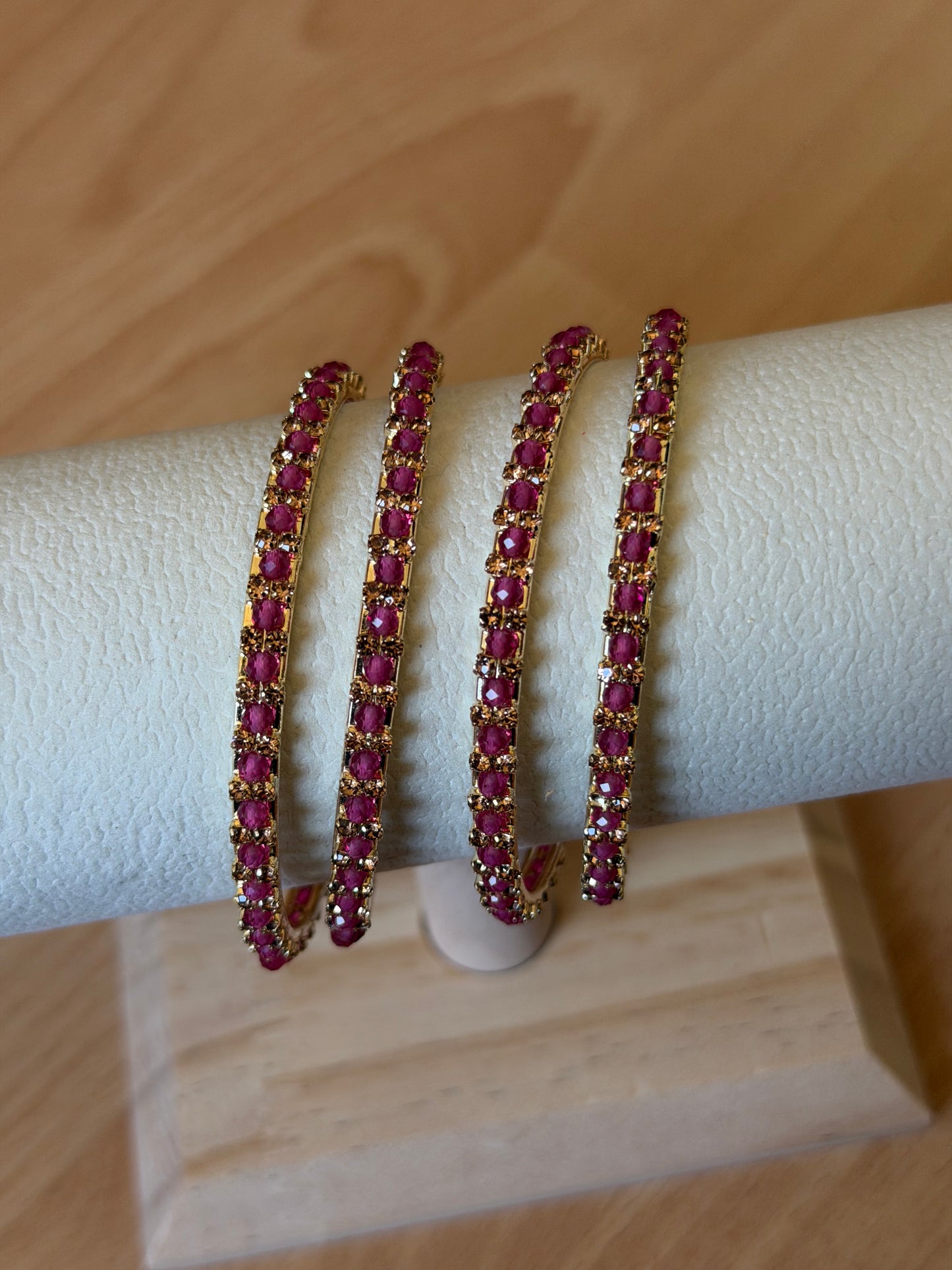 Ruby stone Bangles Set