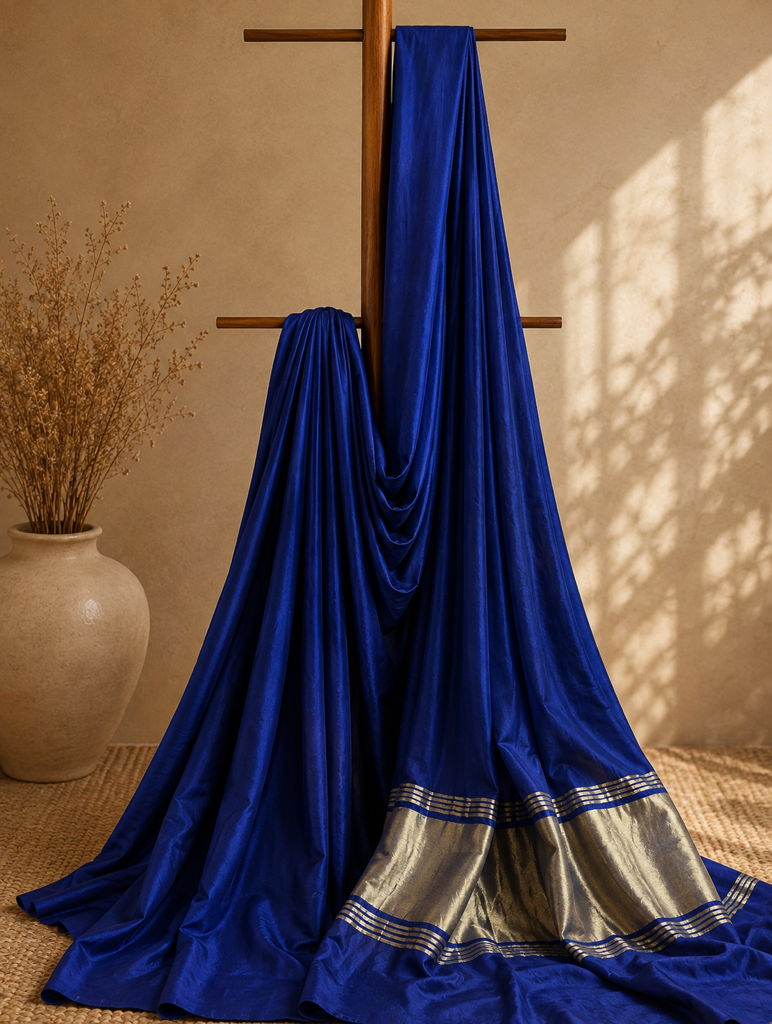 Royal blue modal silk Saree