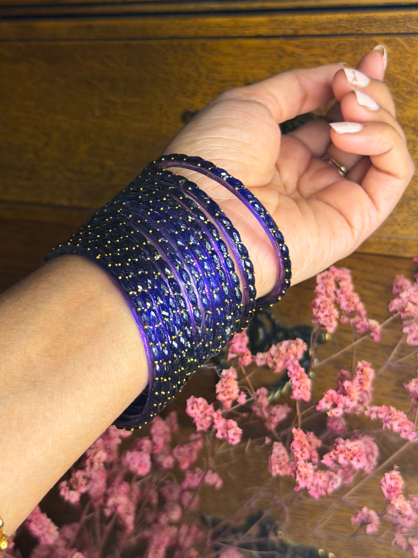 Purple Raindrop Bangles
