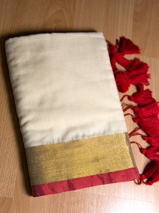 Red Mul Cotton Saree