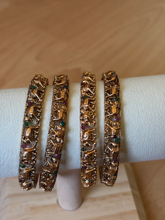 Thin Elephant Design Bangles