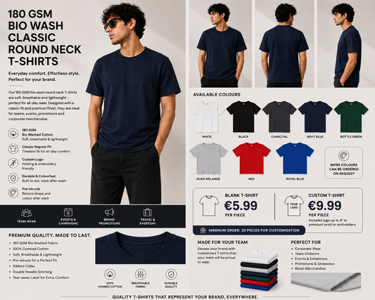 T-Shirt Plain - 180 g/m²