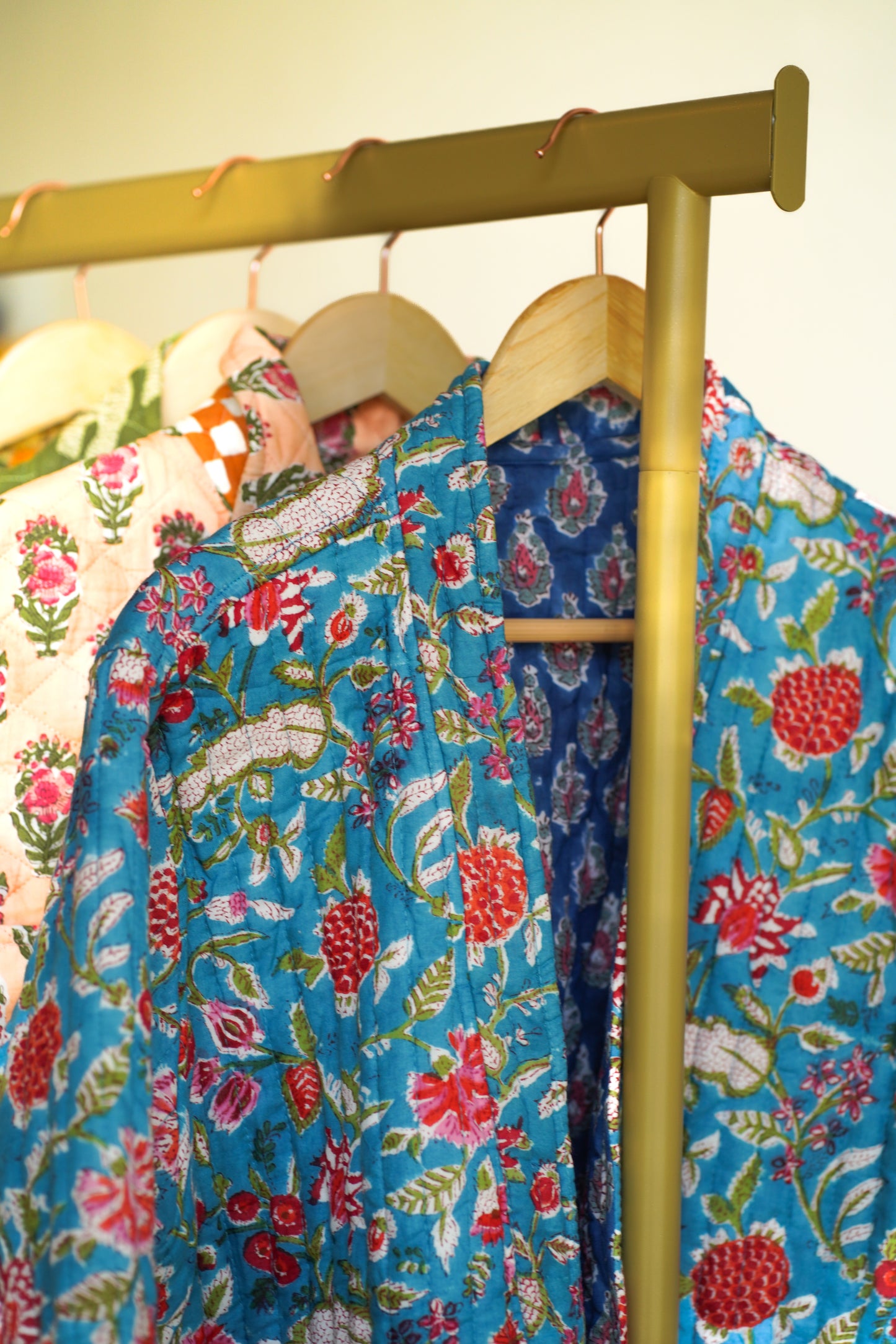 Peacock Mist – Reversible Quilted Jacket