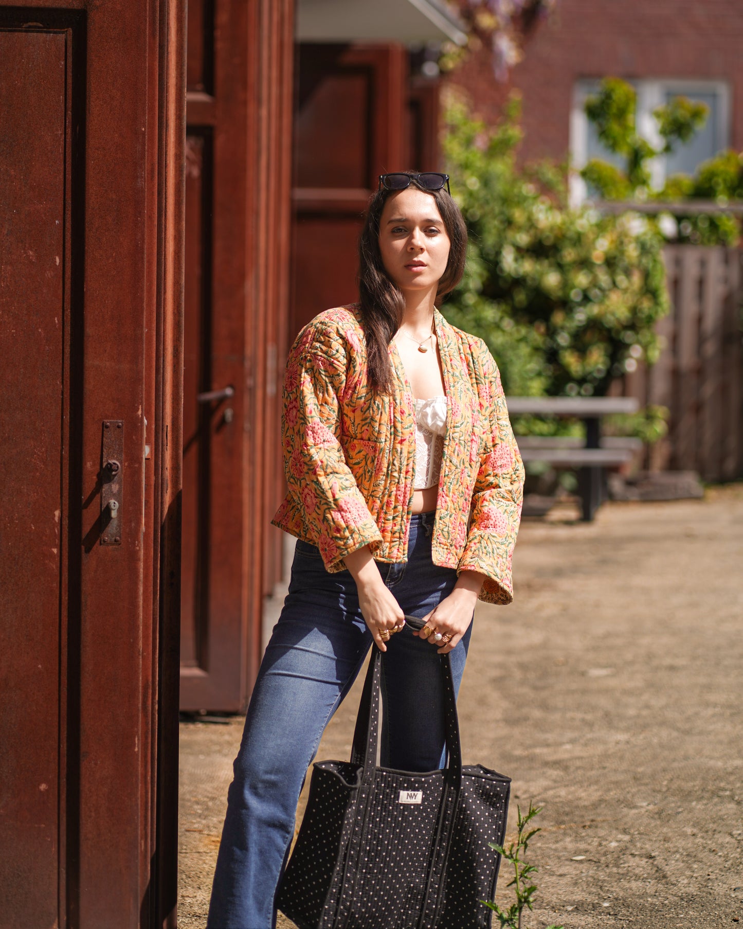 Coral Meadow – Reversible Quilted Jacket