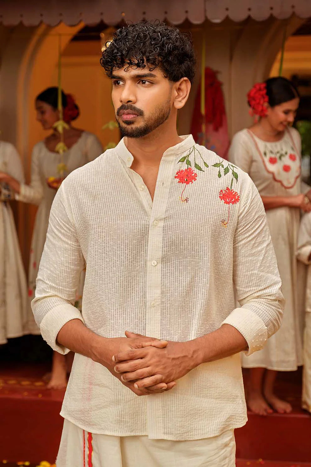 Hibiscus Handpainted Full Sleeve Shirt
 - Limited Stock