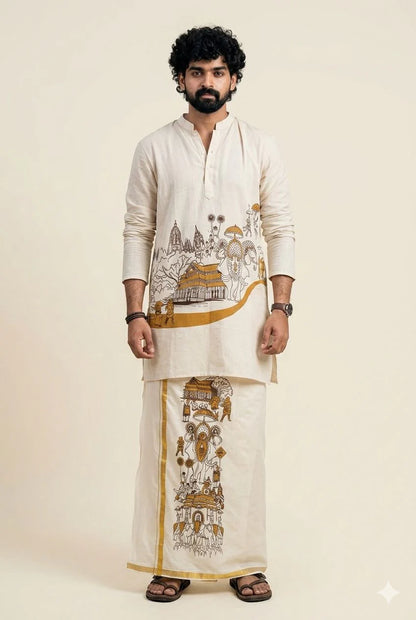Thrissur Pooram Printed Kurta